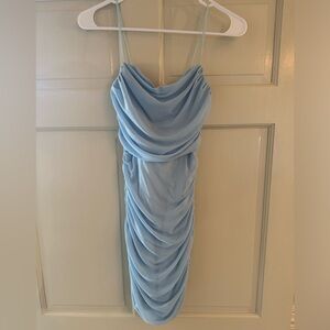 Blue mini dress